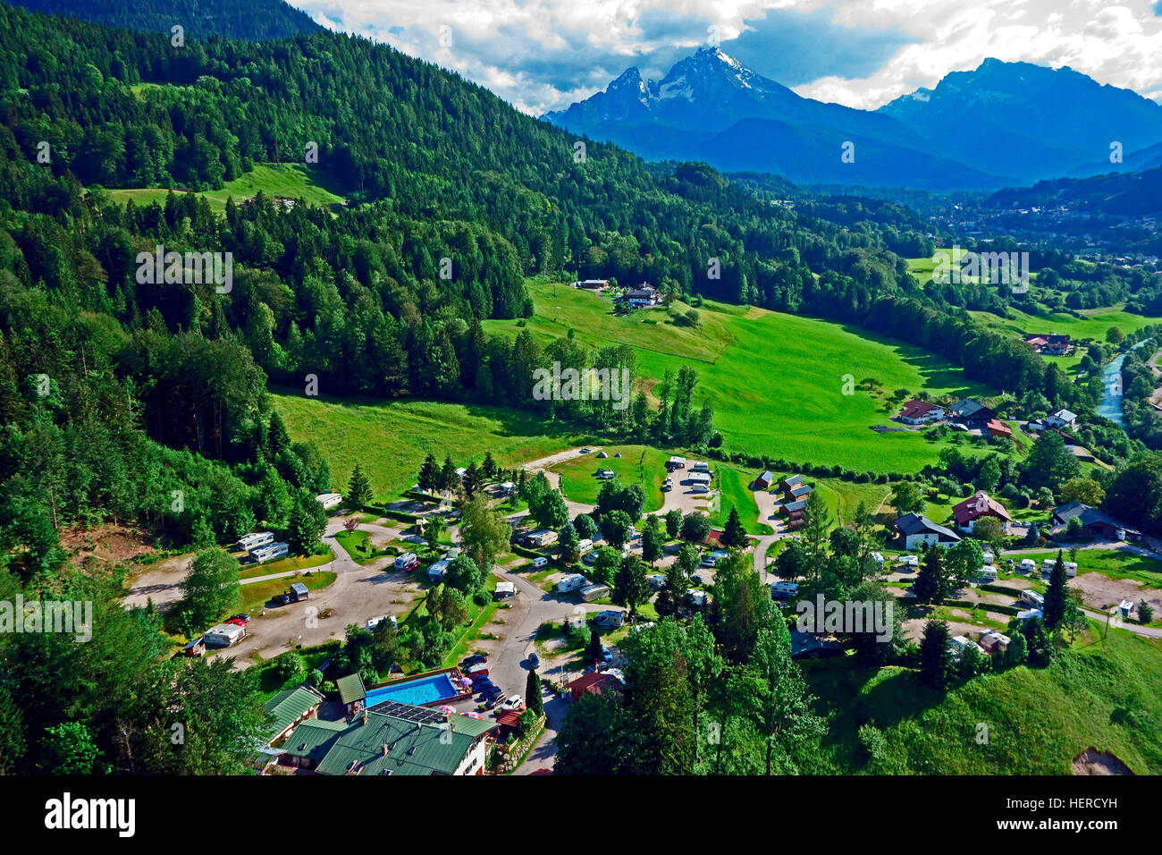 Camping-Resort Allweglehen at Berchtesgaden, Bavaria Stock Photo - Alamy