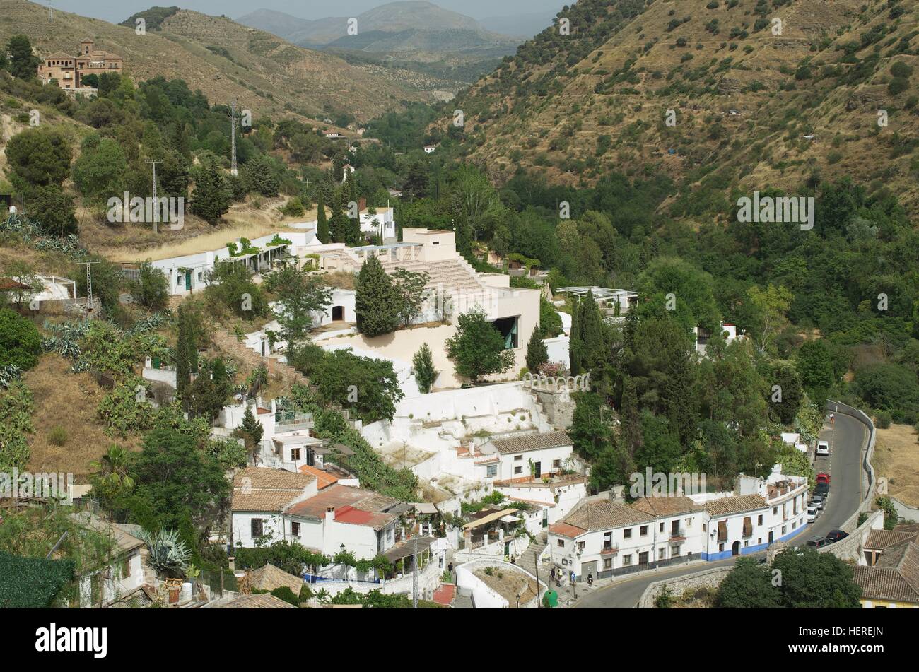 Sacromonte neighbourhood, Granada, Spain Stock Photo