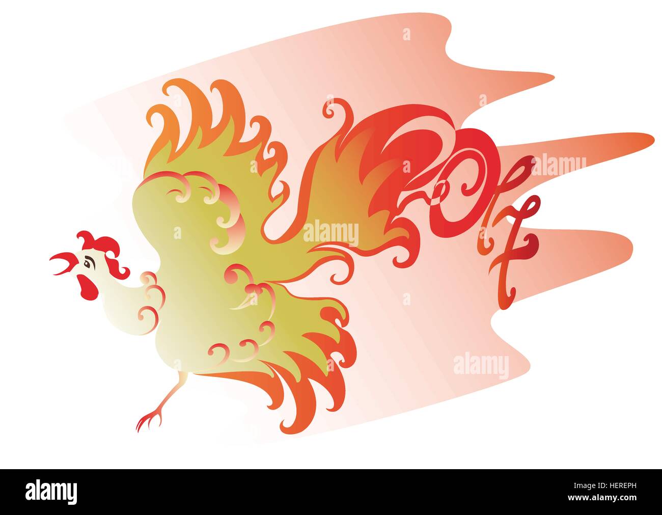 Sign Fire Roster Red fire rooster as symbol of new year. EPS10 vector illustration Stock ...