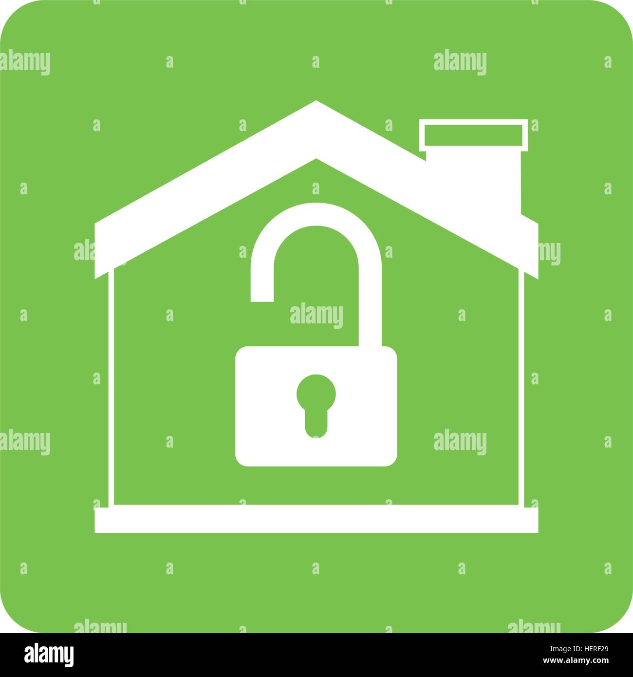 House and padlock icon. Insurance security protection and safety theme ...
