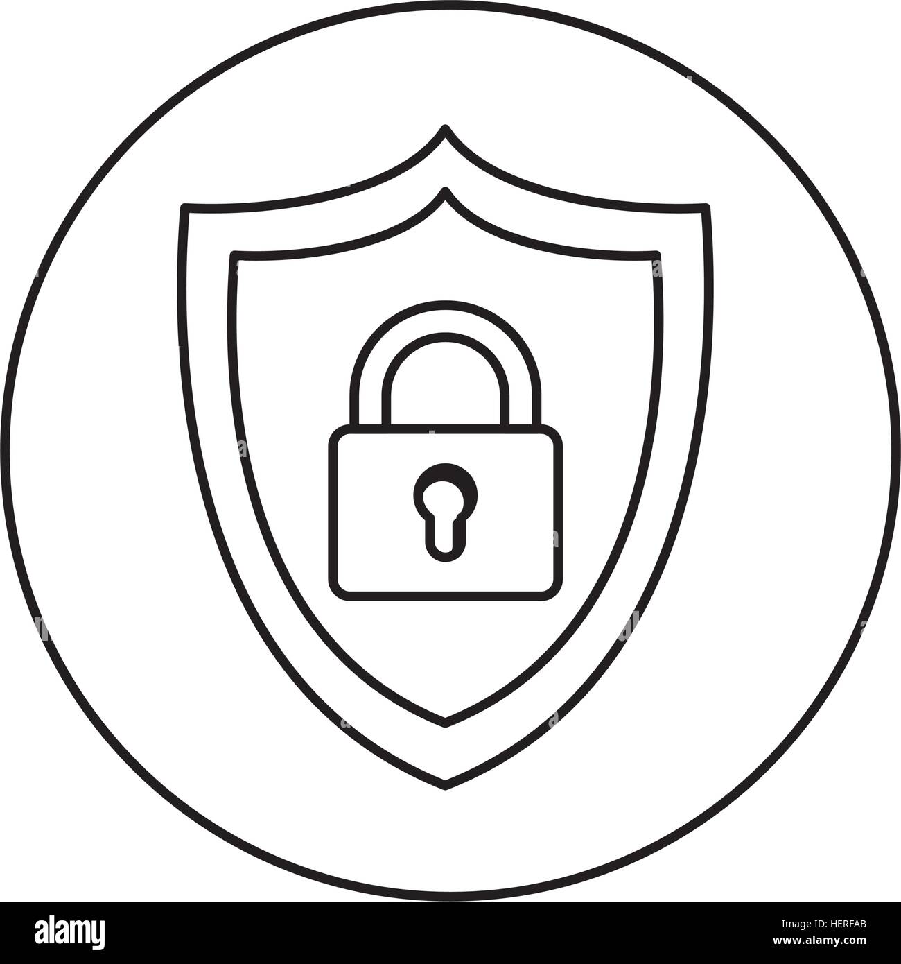 Padlock icon. Insurance security protection and safety theme. Isolated ...