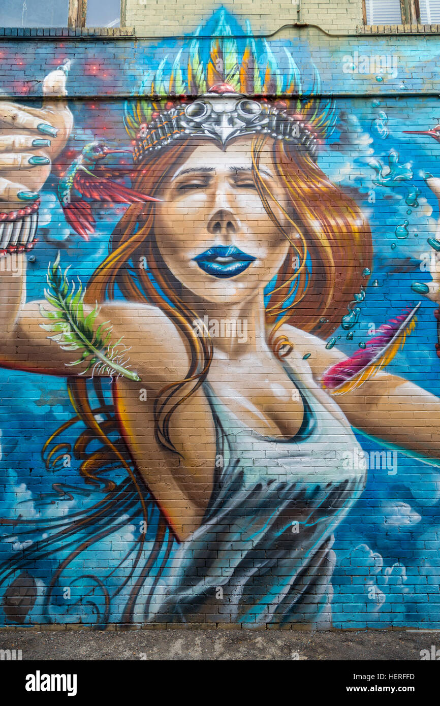 Graffiti, Lower Downtown, Denver, Colorado, USA Stock Photo