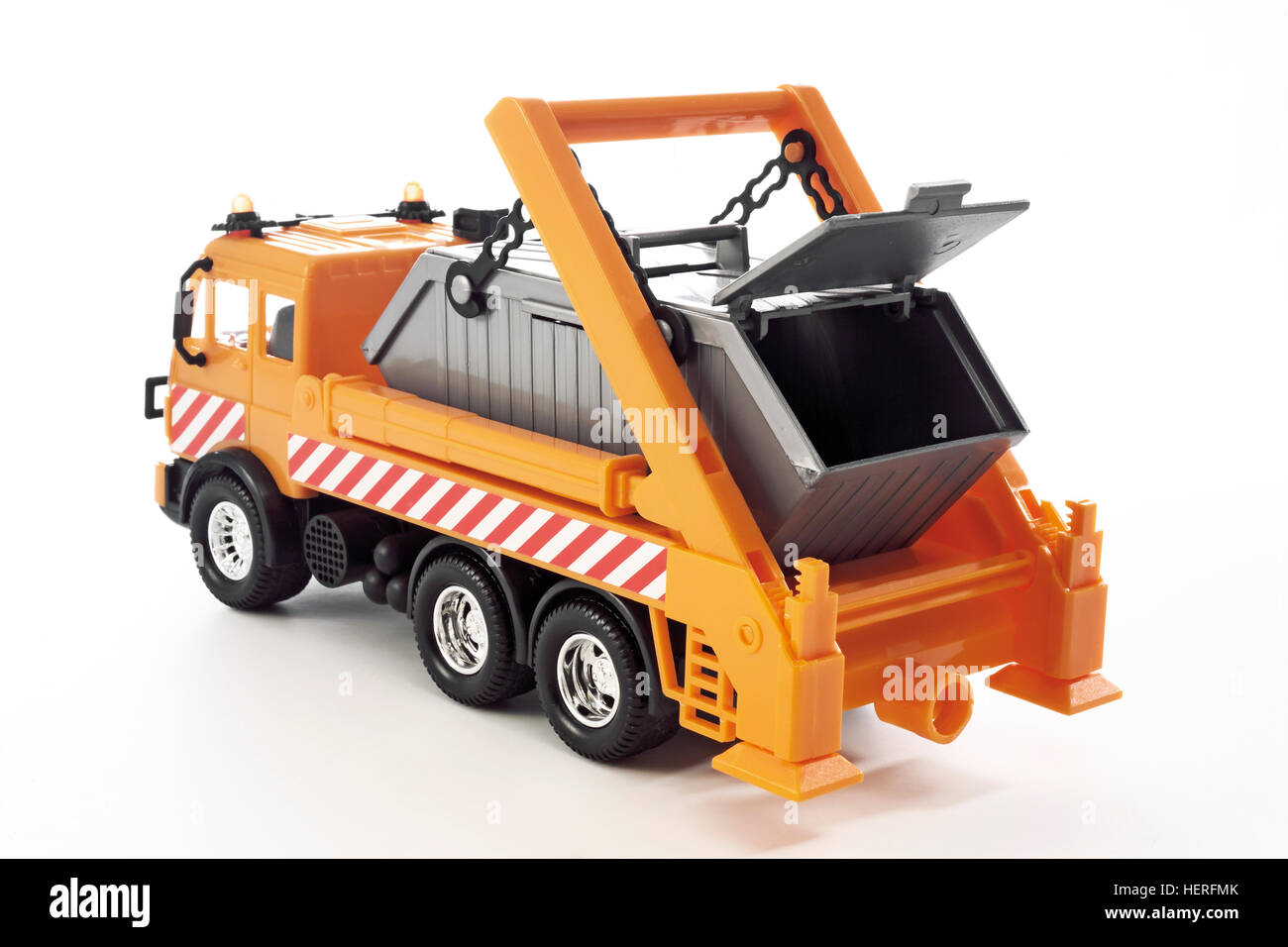 Toy dump truck garbage truck dustbin lorry Stock Photo Alamy