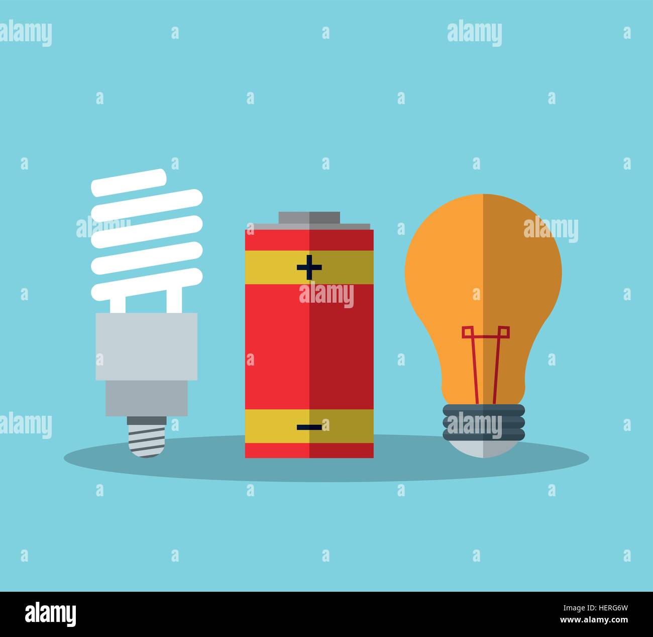 Light bulb and battery design Stock Vector Image & Art Alamy