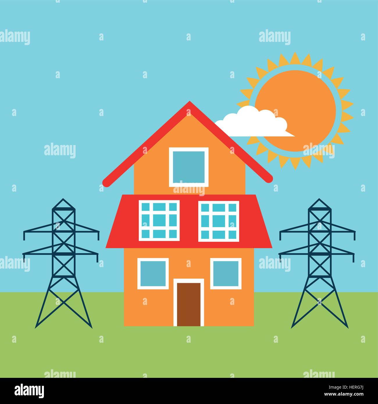 House and ecology concept design Stock Vector Image & Art - Alamy