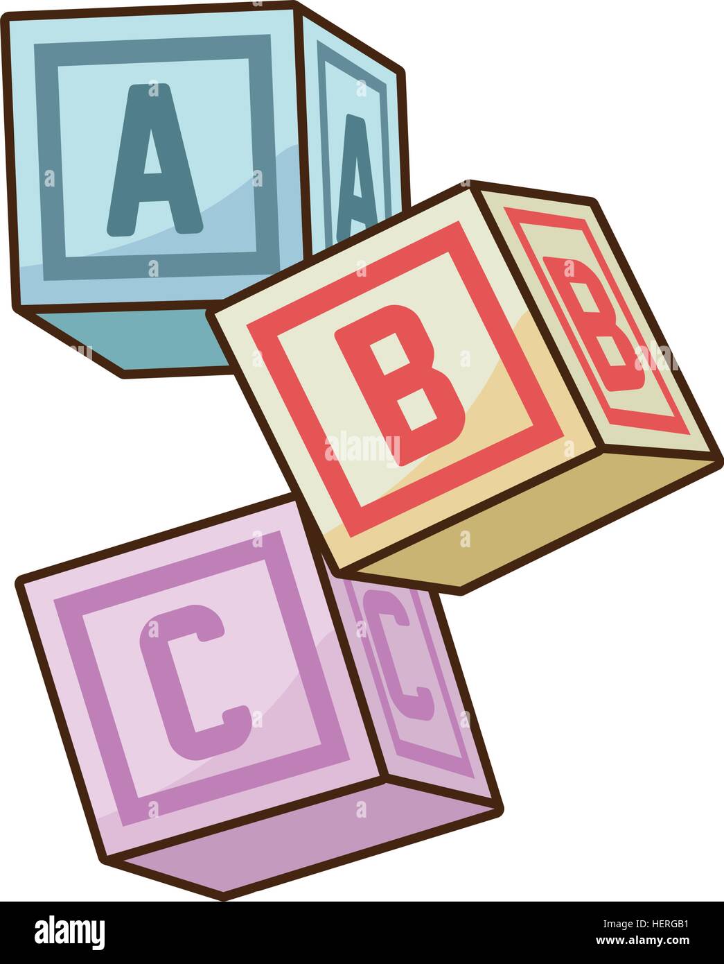 Isolated cubes toy design Stock Vector Image & Art - Alamy