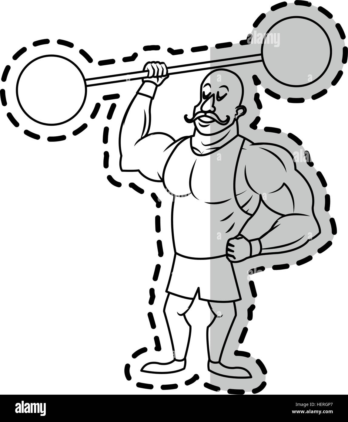 Isolated circus strength man design Stock Vector Image & Art - Alamy