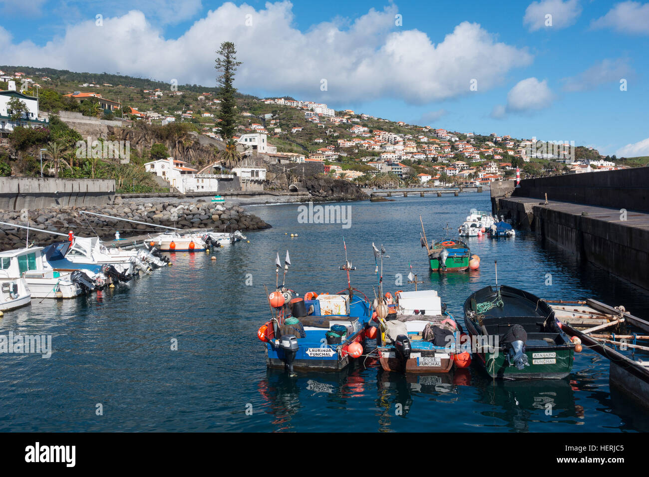 Santa Cruz, Madeira, a fishing village just near the airport Stock Photo