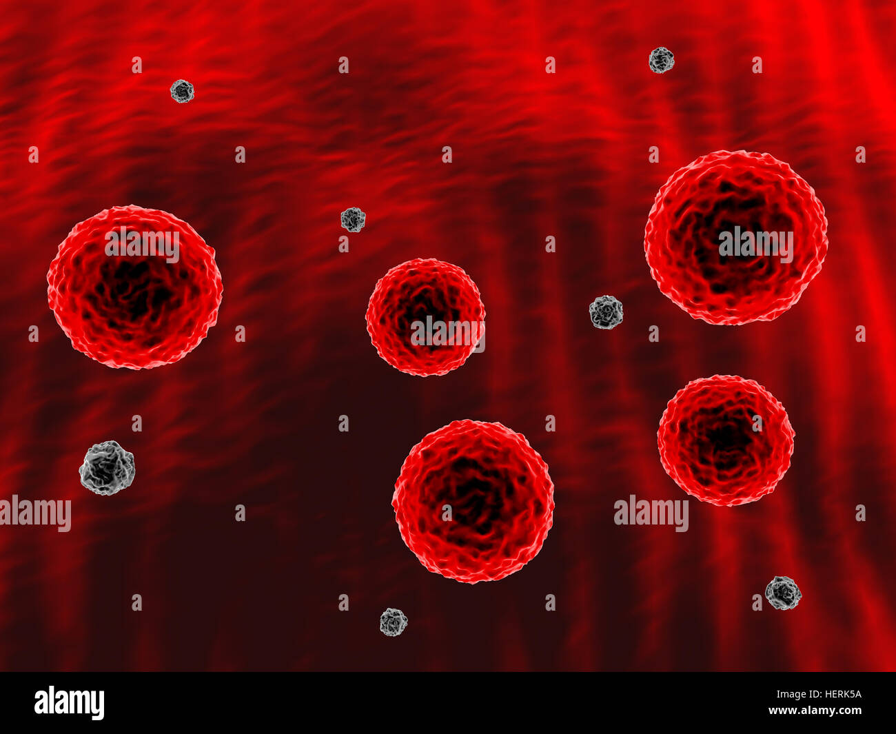 3d render of red and white cells Stock Photo - Alamy