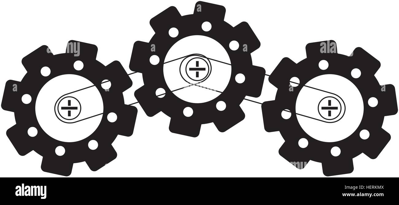 connected gears icon image Stock Vector Image & Art - Alamy