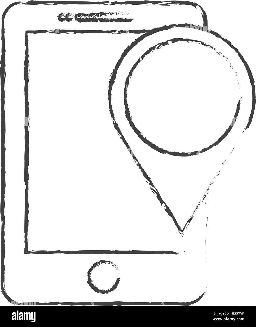 gps pin and cellphone icon image Stock Vector Image & Art - Alamy