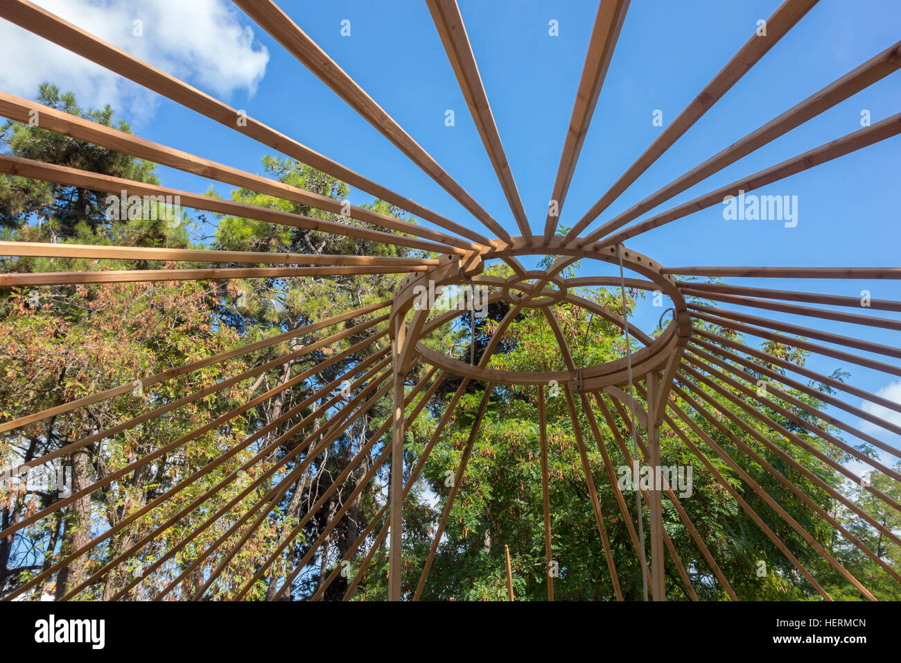 Yurt - a mongolian ger. Portable bent dwelling structure traditionally ...