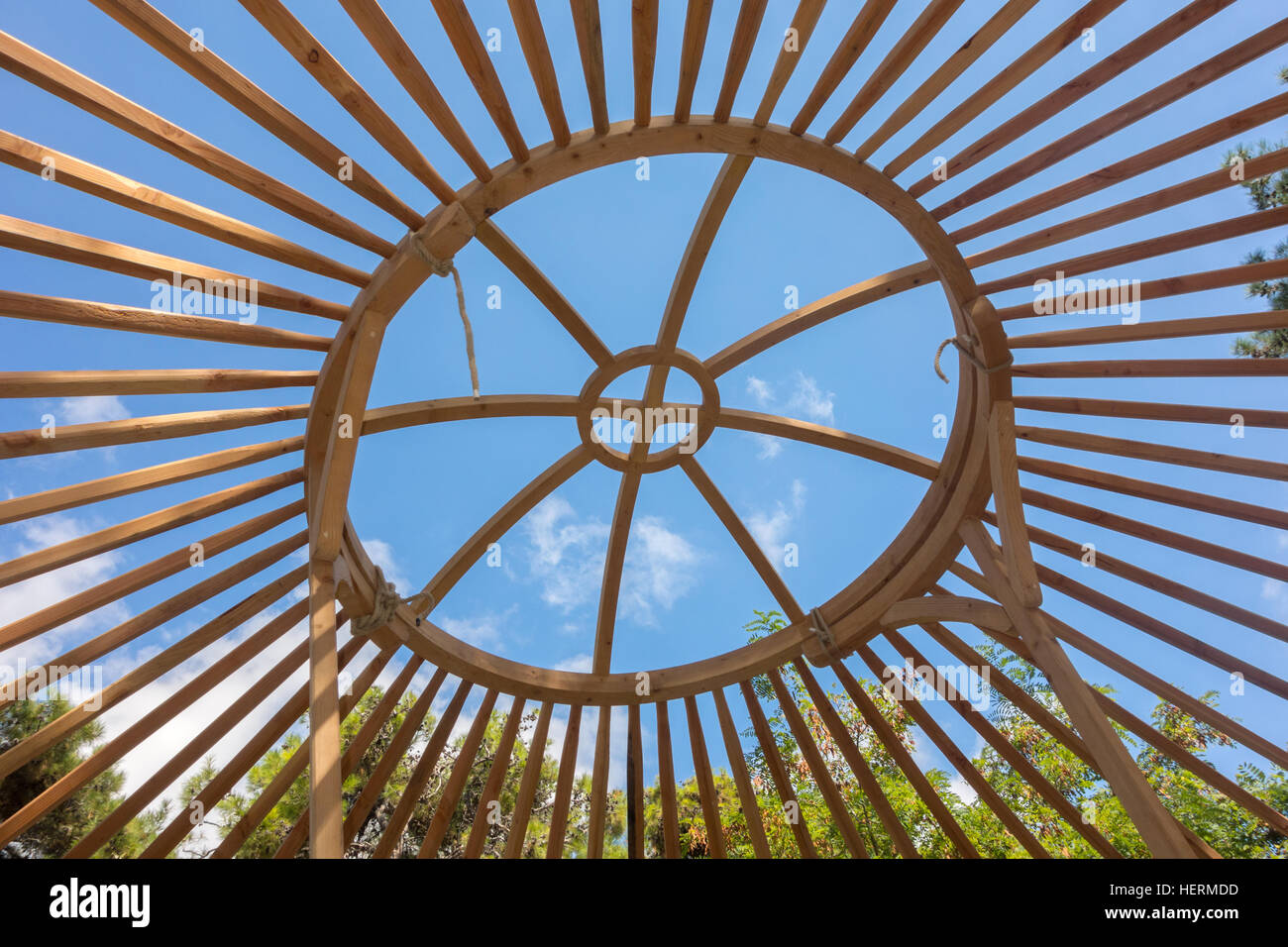 Yurt - a mongolian ger. Portable bent dwelling structure traditionally ...
