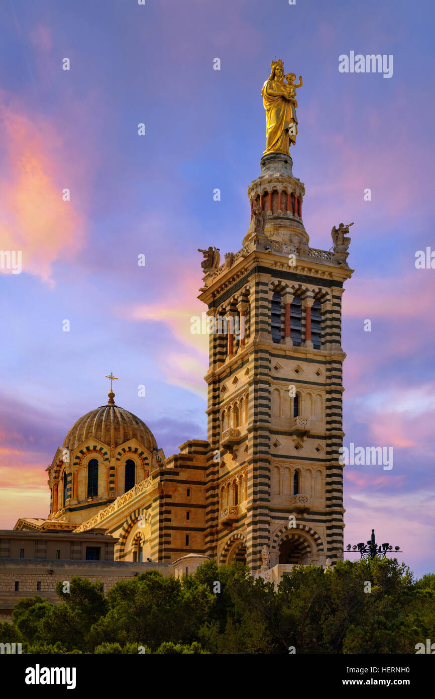 Notre Dame de la Garde, Marseille, France Stock Photo