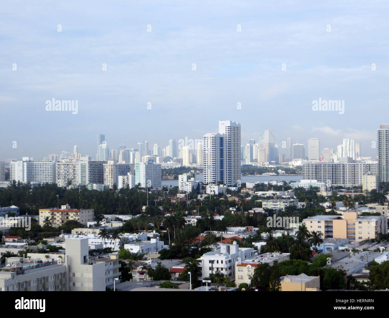 City skyline, Miami, Florida, United States Stock Photo