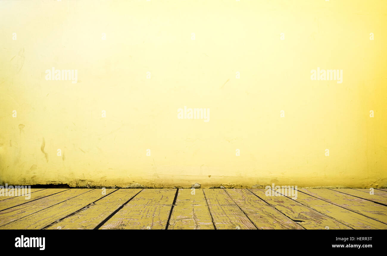 Yellow vintage room Stock Photo - Alamy