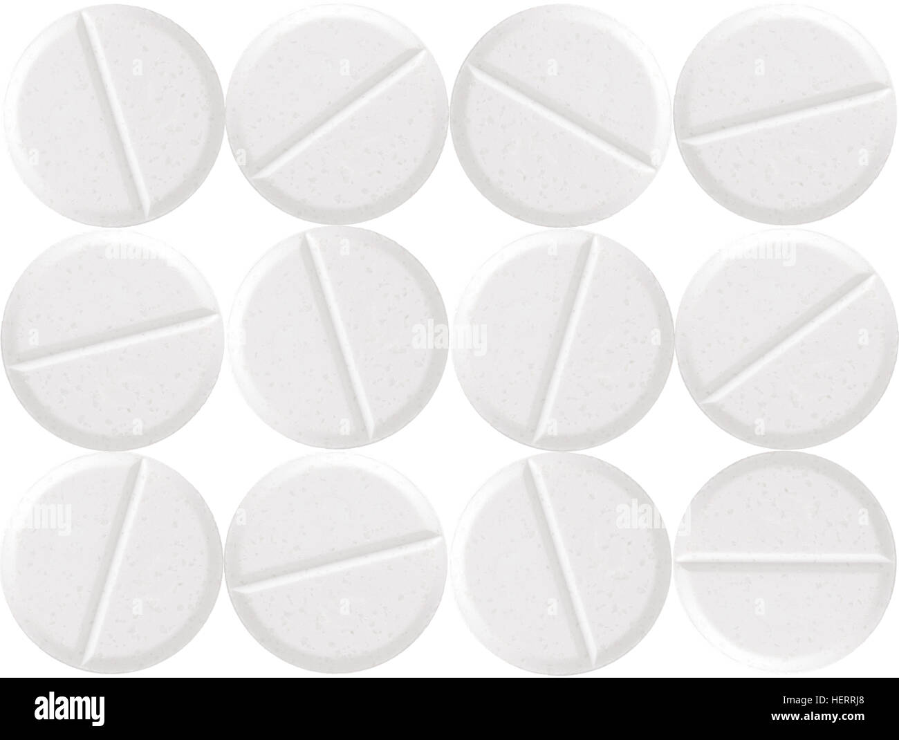 Many of white round pills with diagonal line on white background Stock Photo Alamy