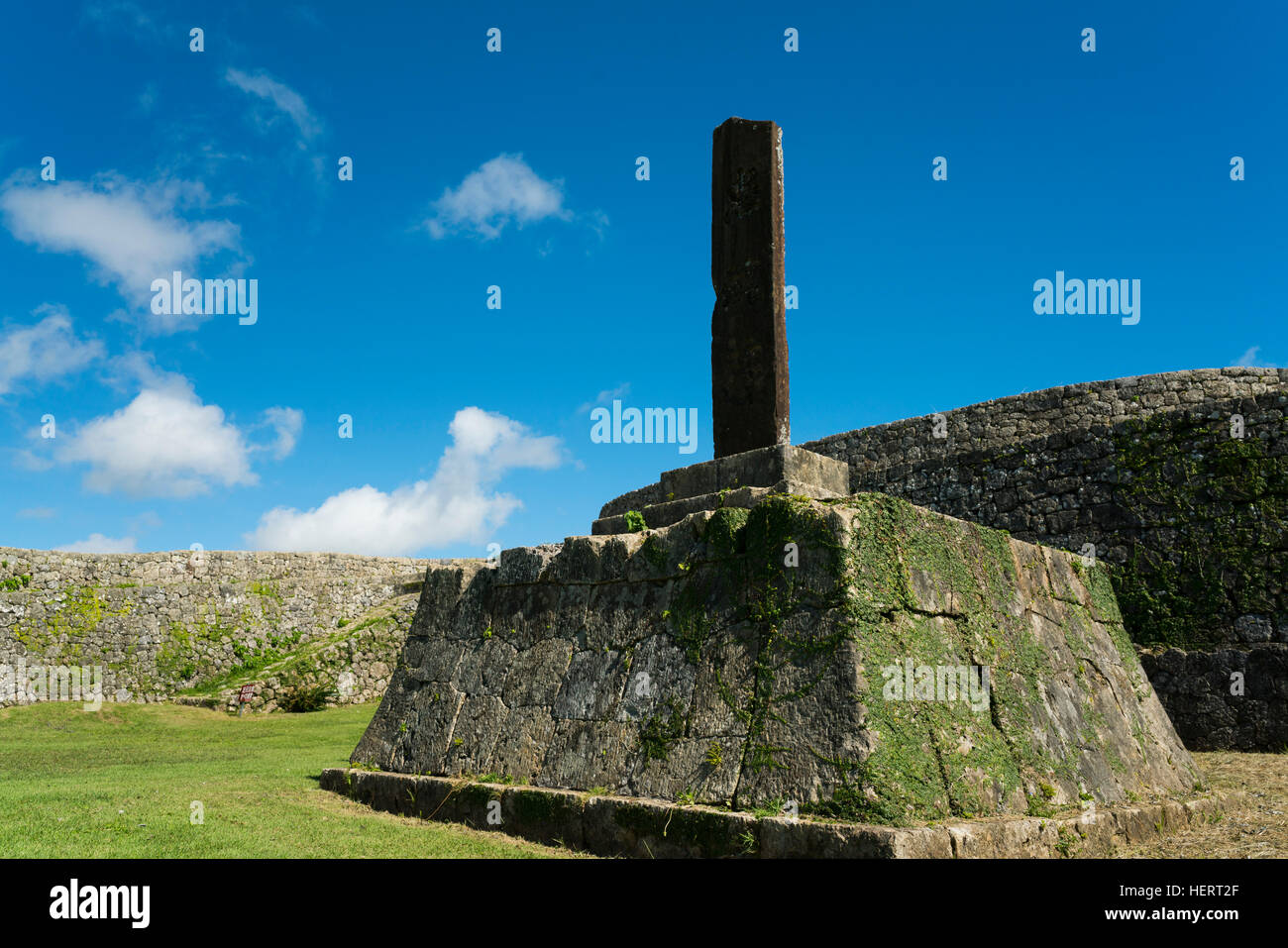 Ruins of Nakagusuku Castle, Okinawa, japan Stock Photo