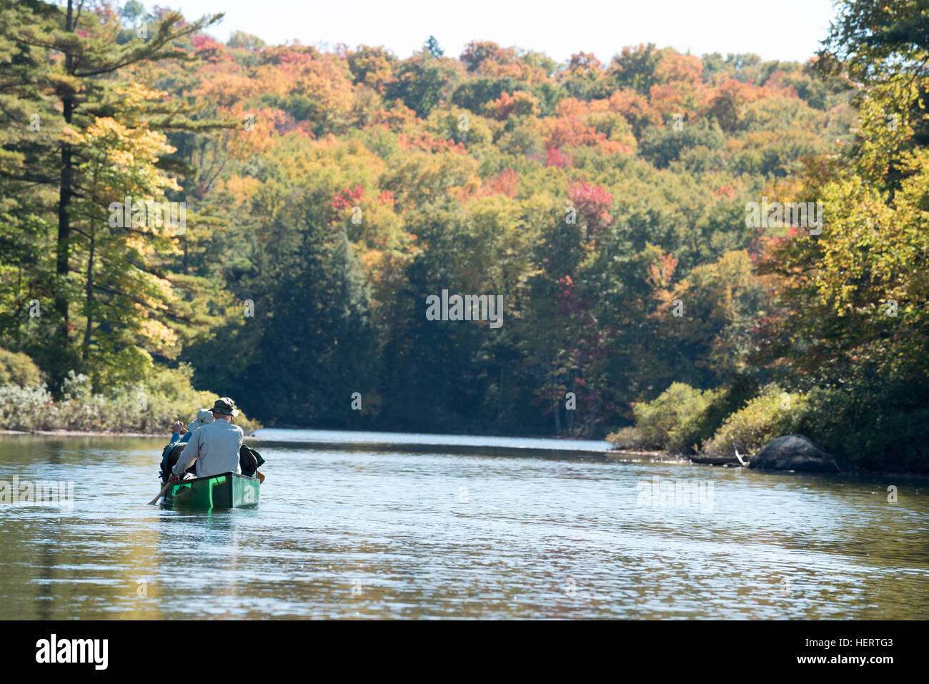 Canoeing in the St. Regis Canoe Area of Adirondack State Park, New York
