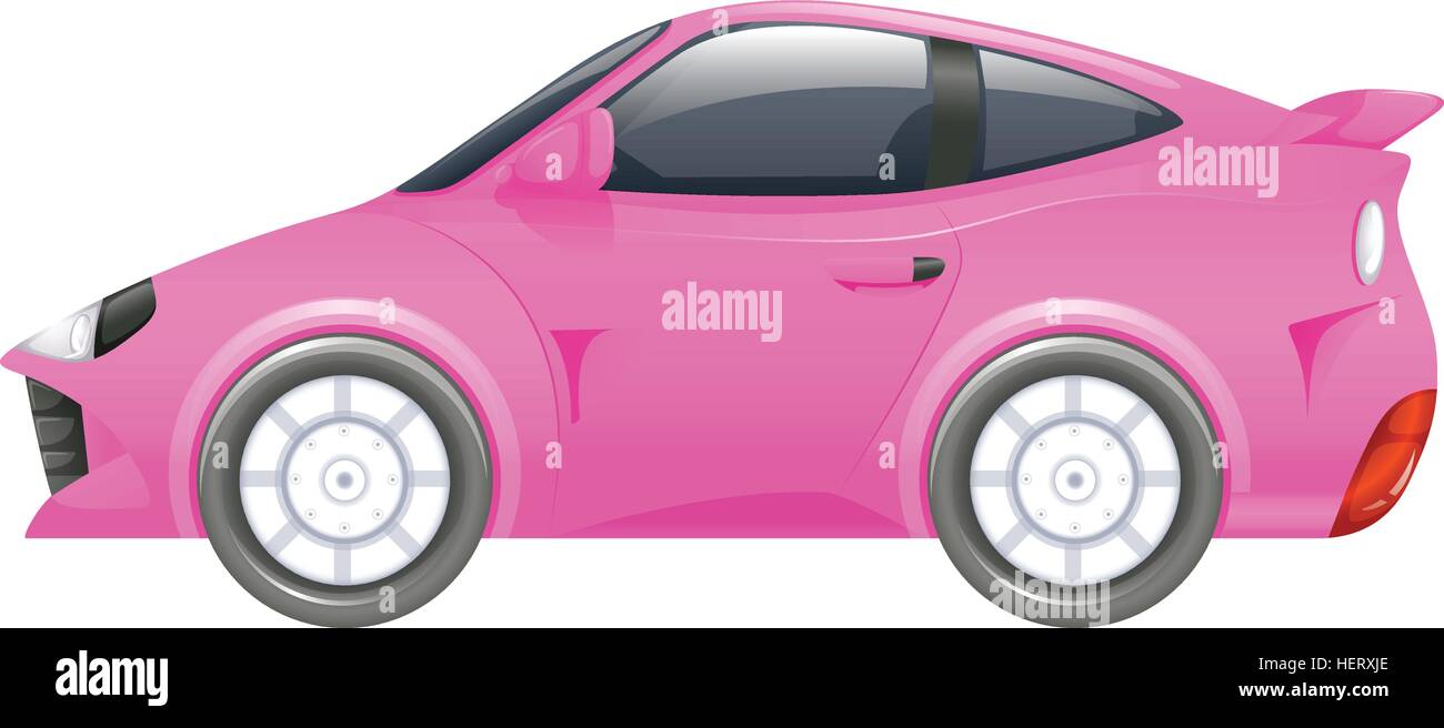 Racing car in pink color illustration Stock Vector Image & Art - Alamy