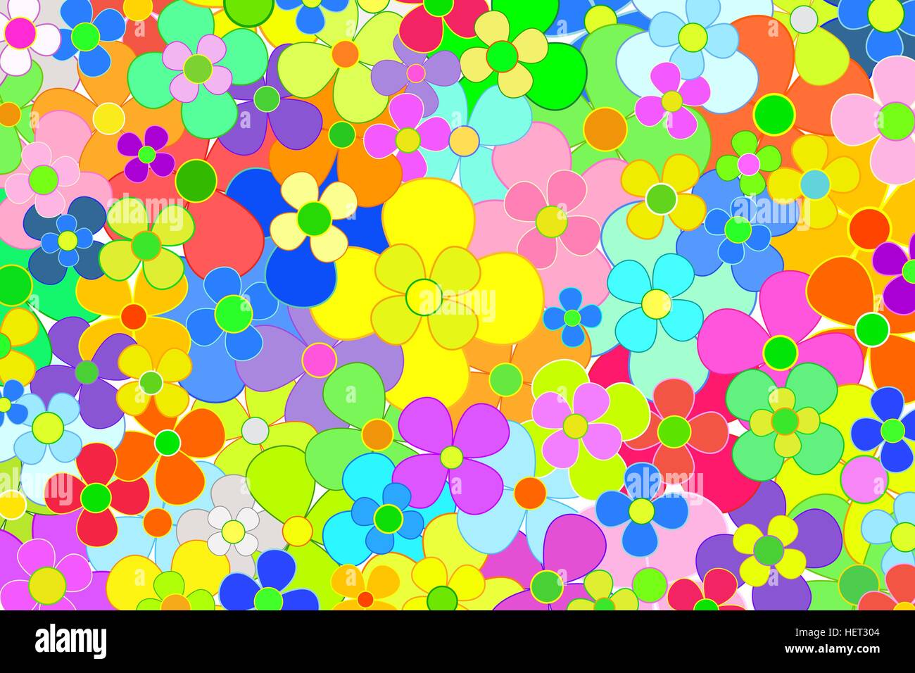 vector of multicolor flowers background Stock Vector Image & Art - Alamy