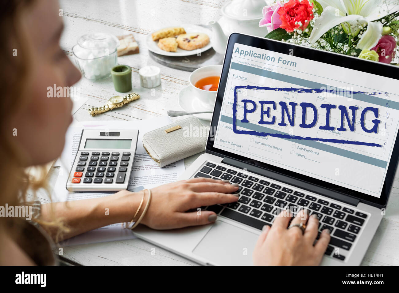 Pending Stamp Application Form Concept Stock Photo Alamy
