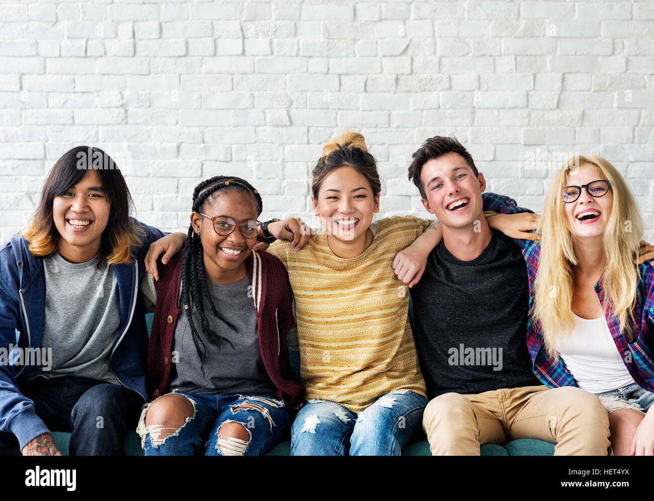 Diversity Students Friends Happiness Concept Stock Photo - Alamy
