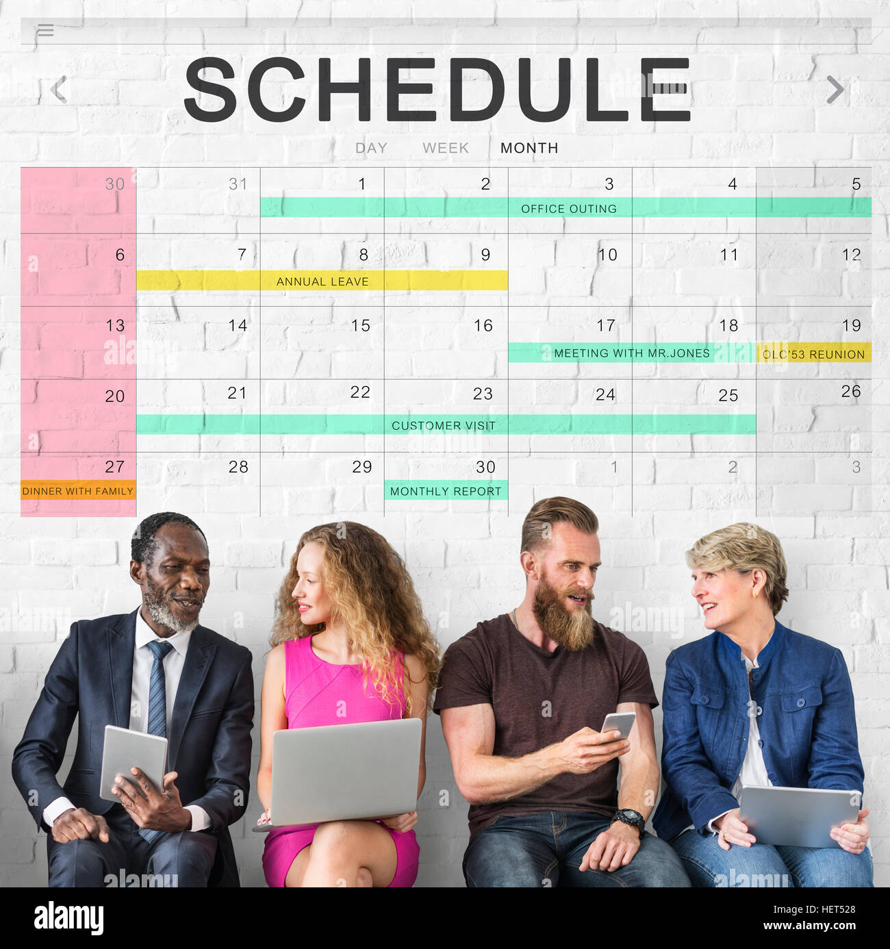 Planner Calendar Schedule Date Concept Stock Photo Alamy
