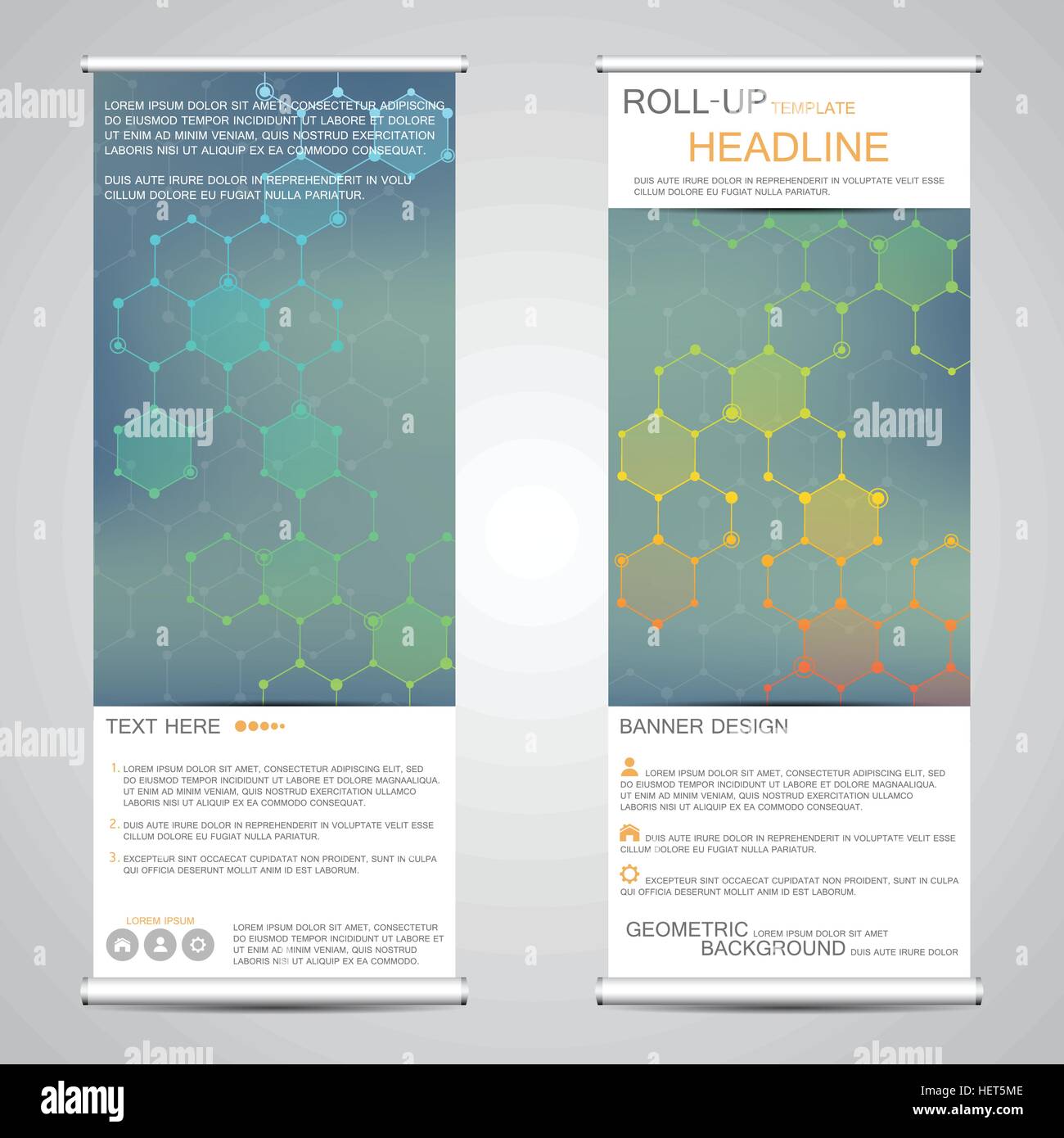 Informative vertical roll up banner, for public and corporate ...