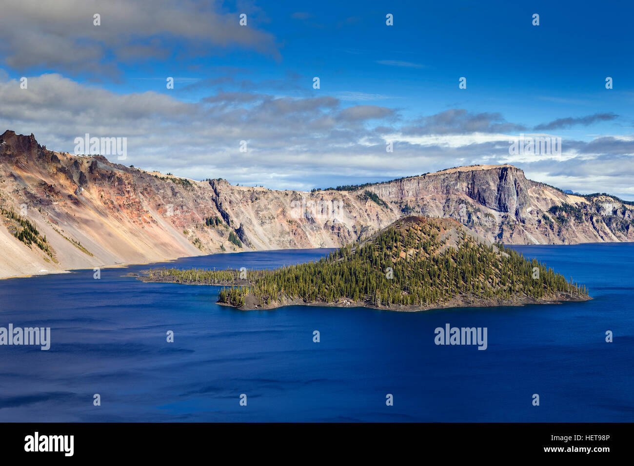Wizard Island at Crater Lake in Oregon Stock Photo Alamy
