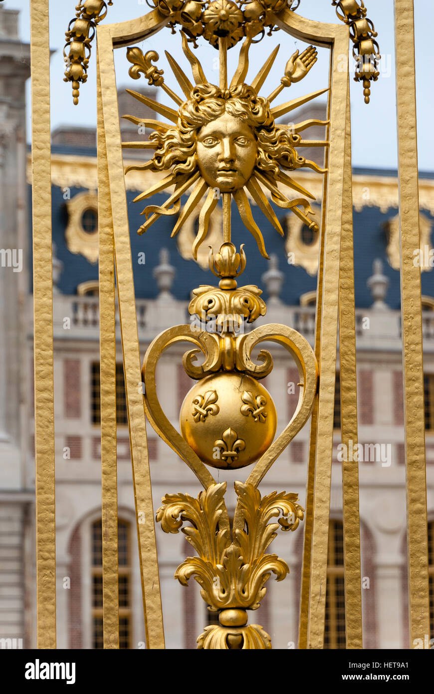 Gate Detail at the Palace of Versailles Stock Photo