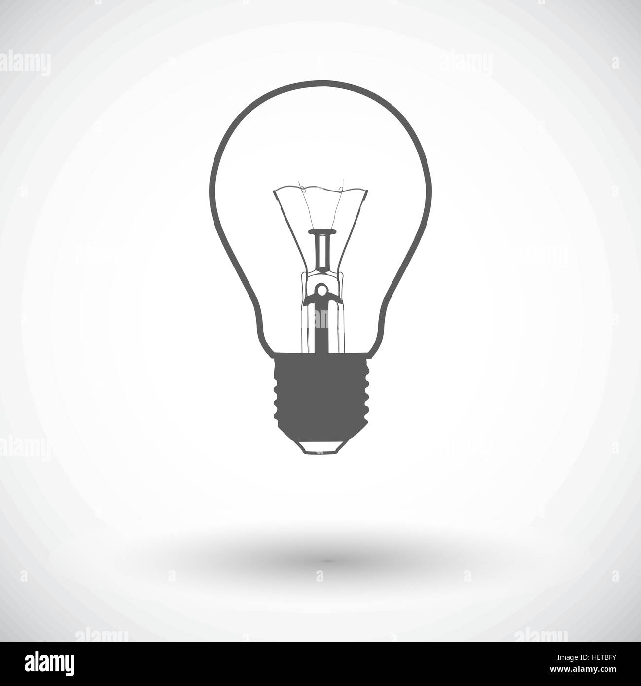 Bulb flat single icon. Vector illustration Stock Vector Image & Art - Alamy