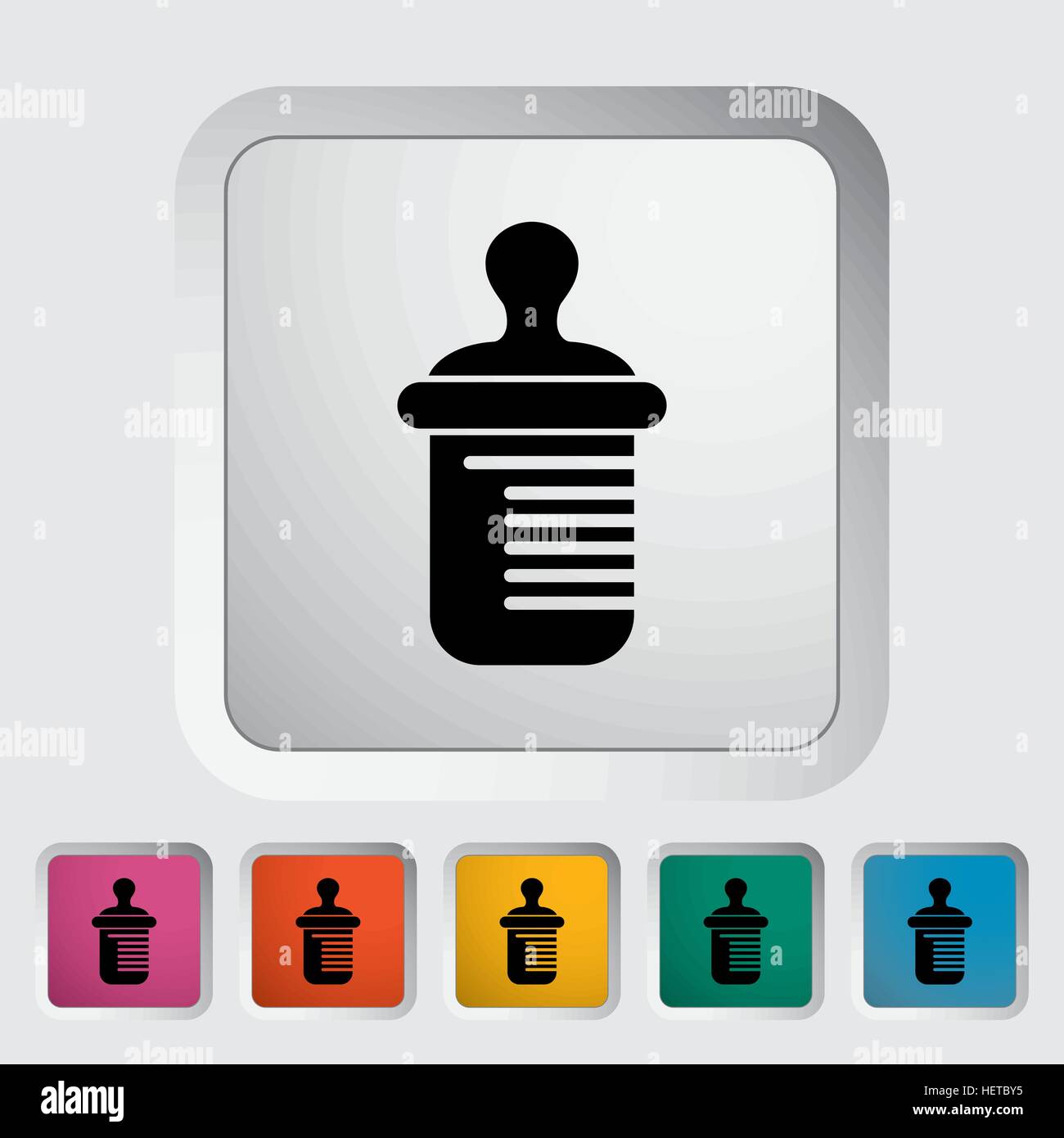 Feeding bottle icon. Thin line flat vector related icon for web and ...