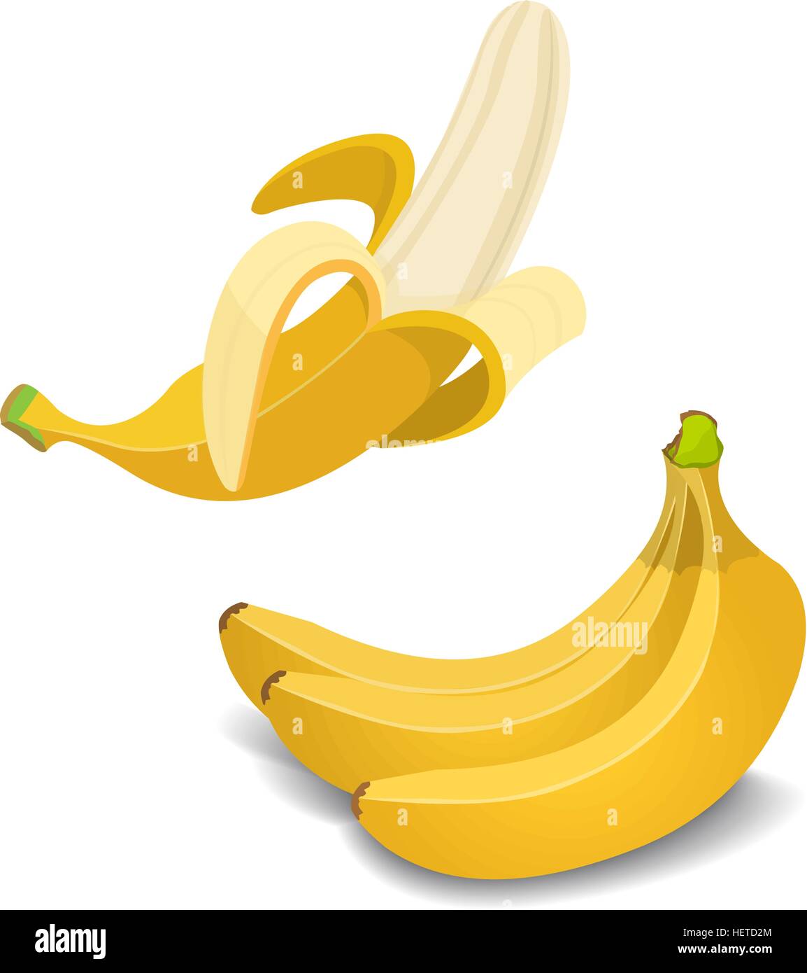 Set of Yellow Bananas Stock Vector Image &amp; Art - Alamy