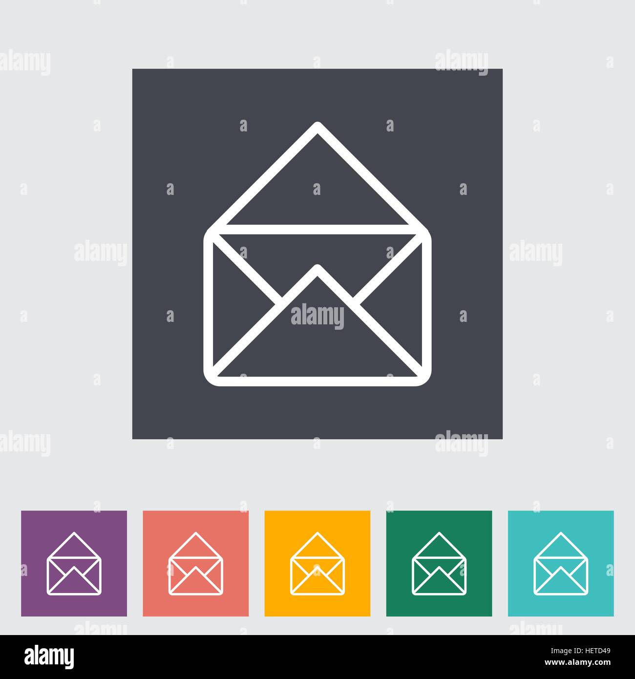 Envelope flat icon. Vector illustration Stock Vector Image & Art - Alamy
