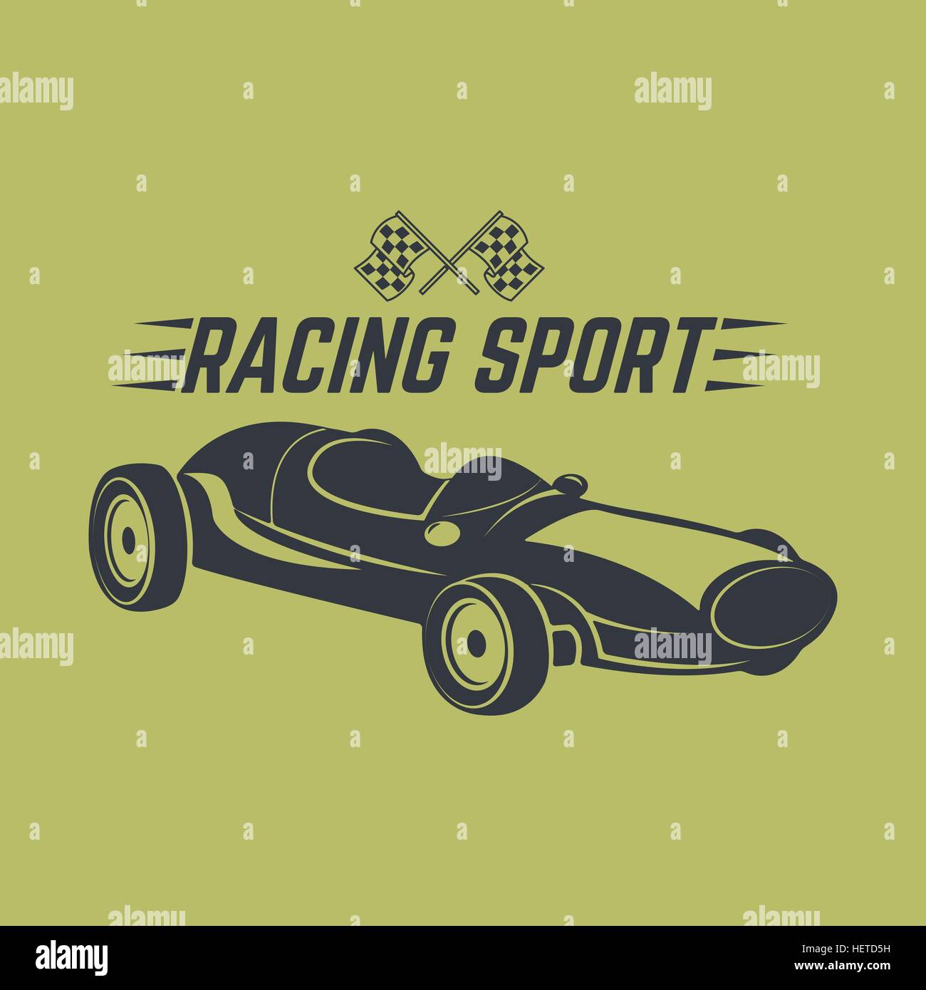 Racing car illustration. Stock Vector