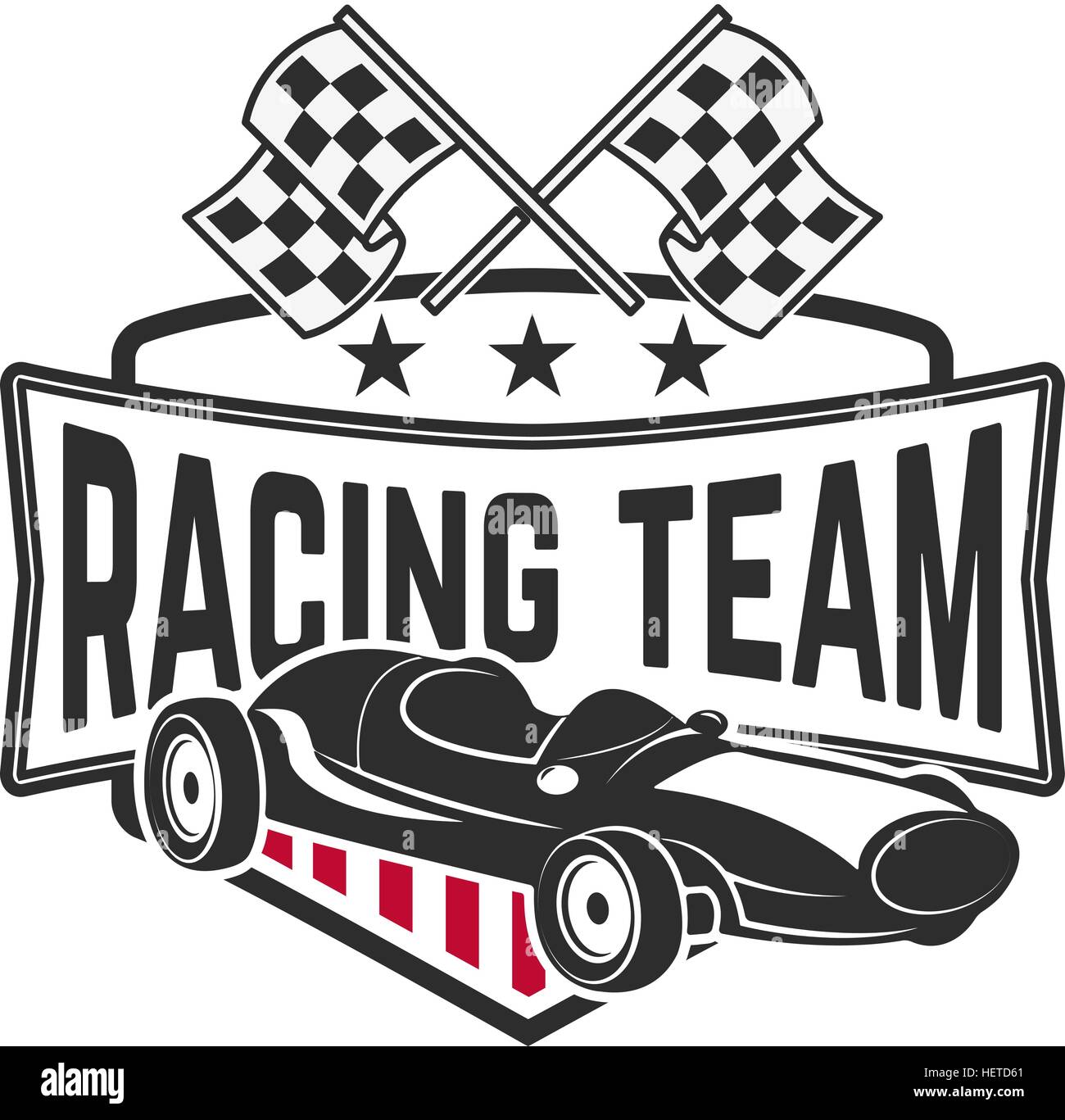 Racing car illustration. Stock Vector