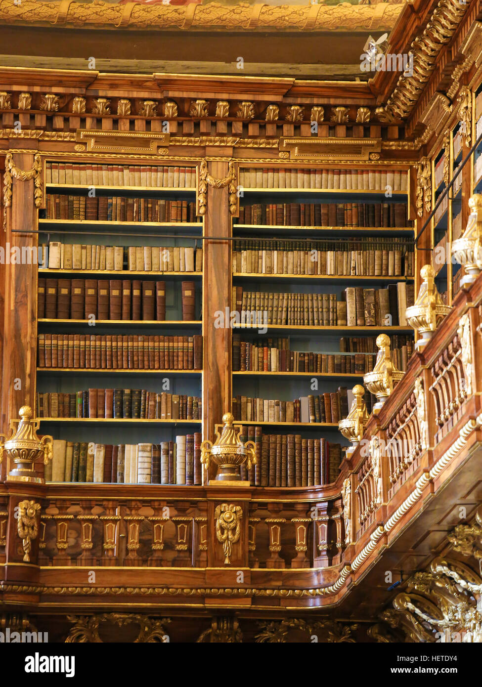 Old books in the Library of Strahov Monastery, Prague, Czech Republic Stock Photo