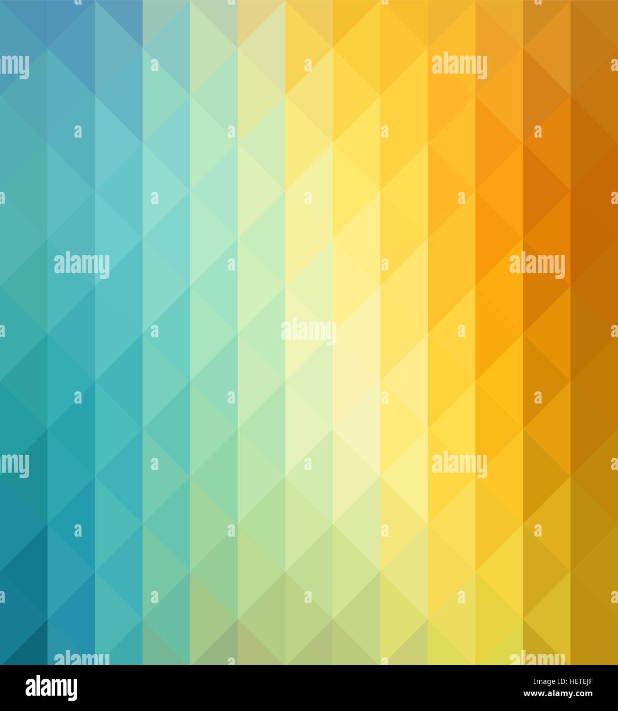 Abstract geometric background with orange, blue and yellow triangles ...