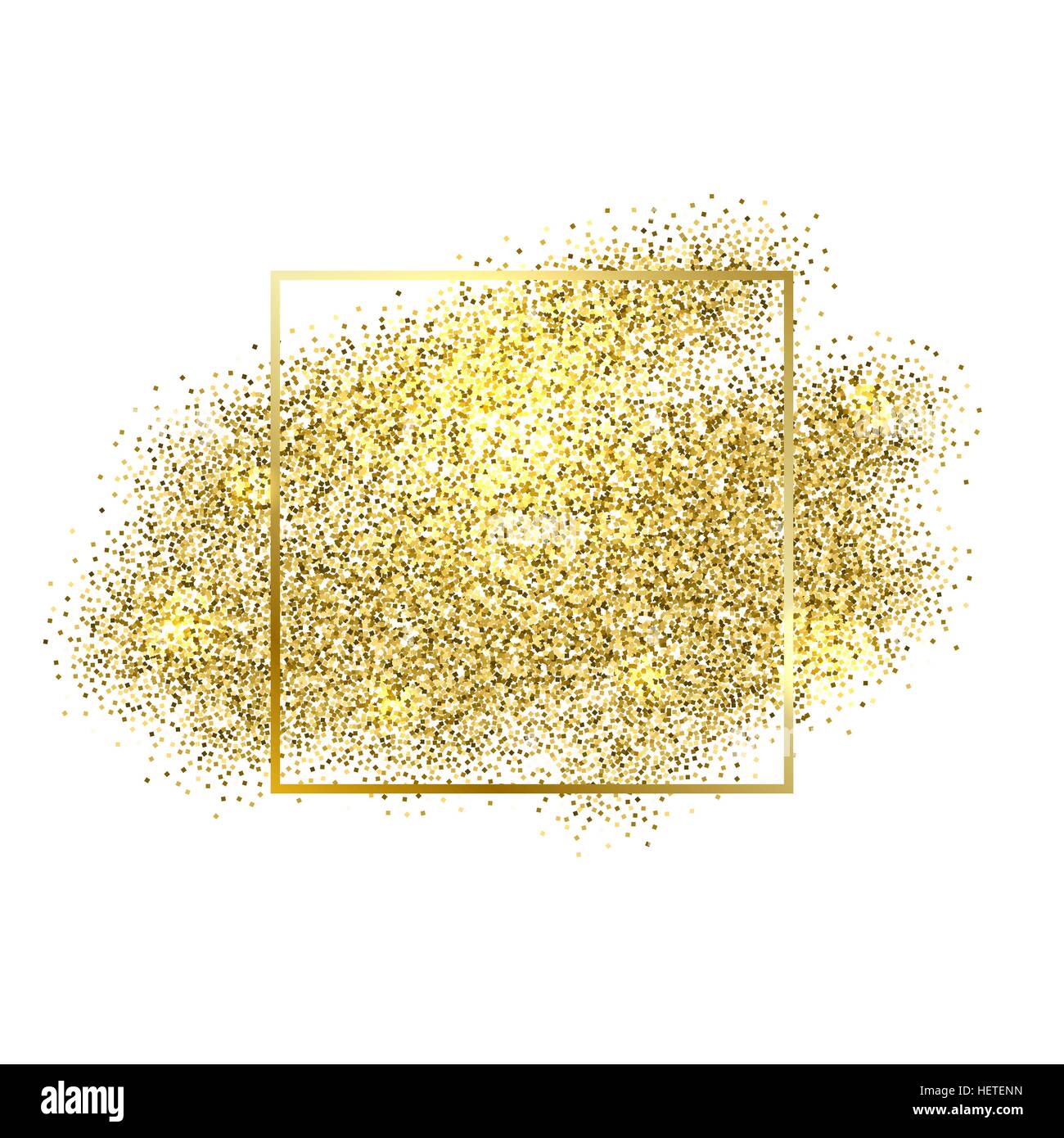 Gold sparkles on white background. Gold glitter background. Gold background  for card, certificate, gift, luxury, voucher Stock Vector Image & Art -  Alamy