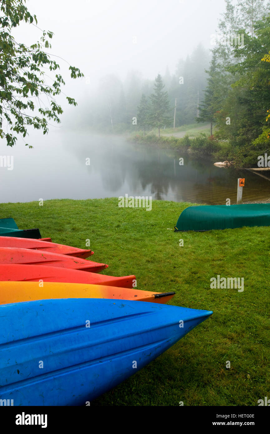 Kayaks near the boat launch at Lake Francis State Park in Pittsburg