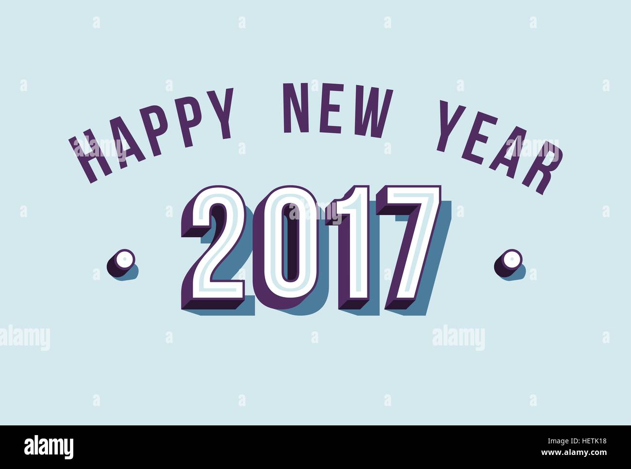 Happy New Year 2017 design, vintage style isometric typography for holiday season. EPS10 vector. Stock Vector