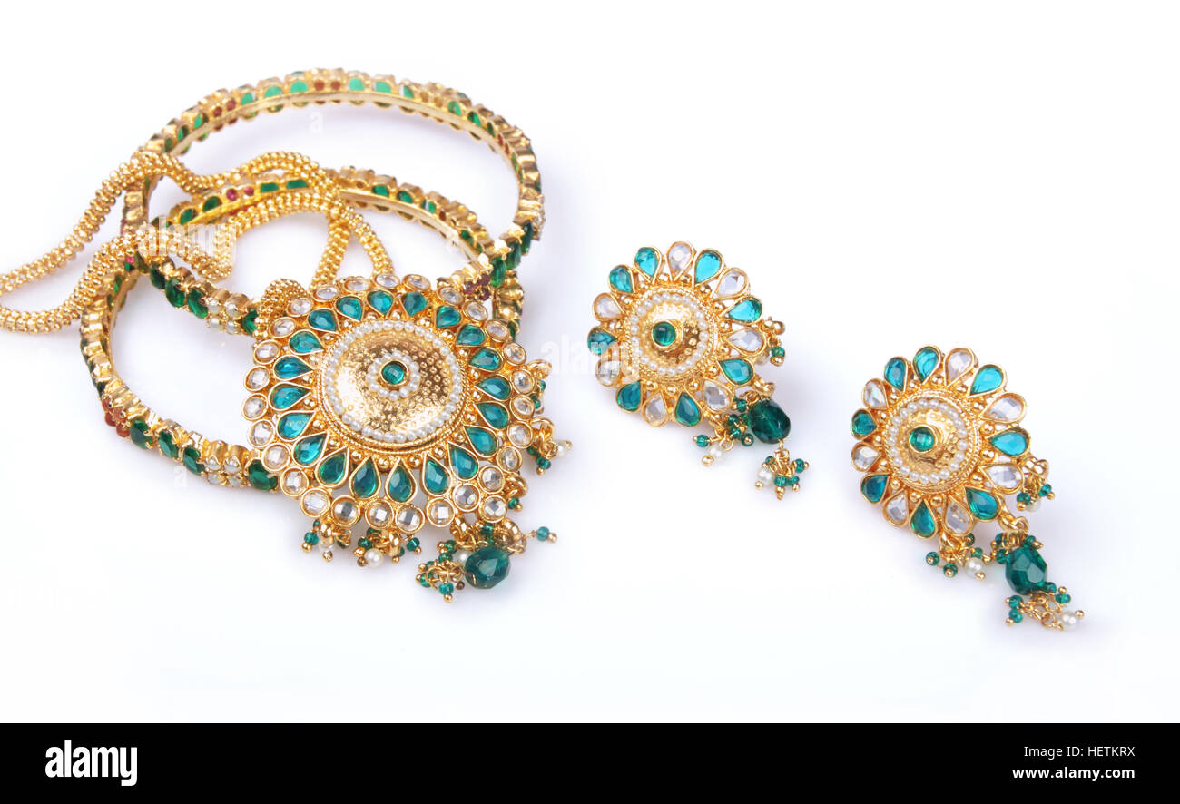 Antique gold necklace hi-res stock 