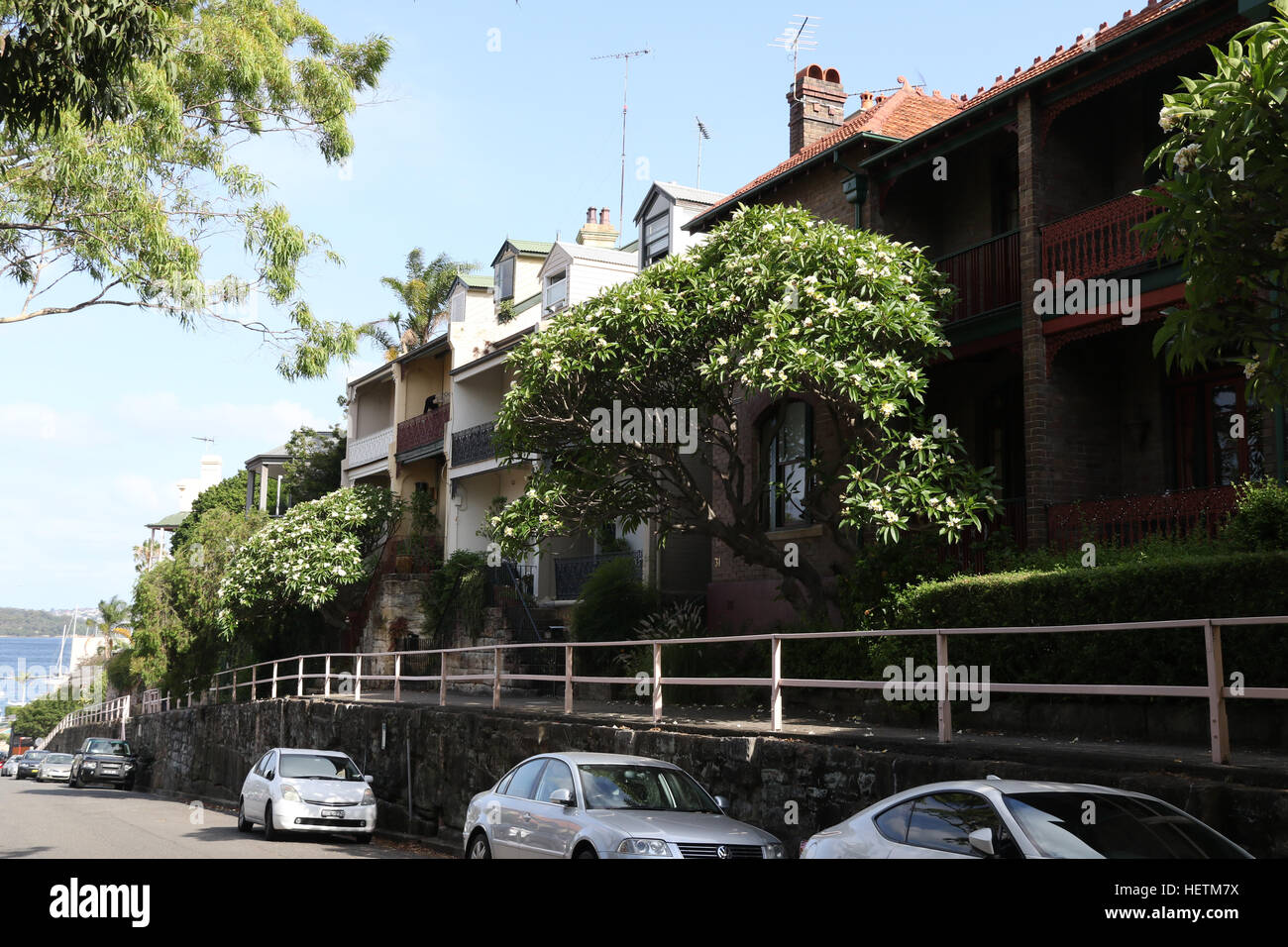 Houses on Willoughby Street, Kirribilli on Sydney’s Lower North Shore