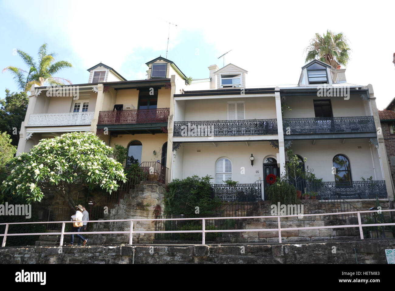 Houses on Willoughby Street, Kirribilli on Sydney’s Lower North Shore