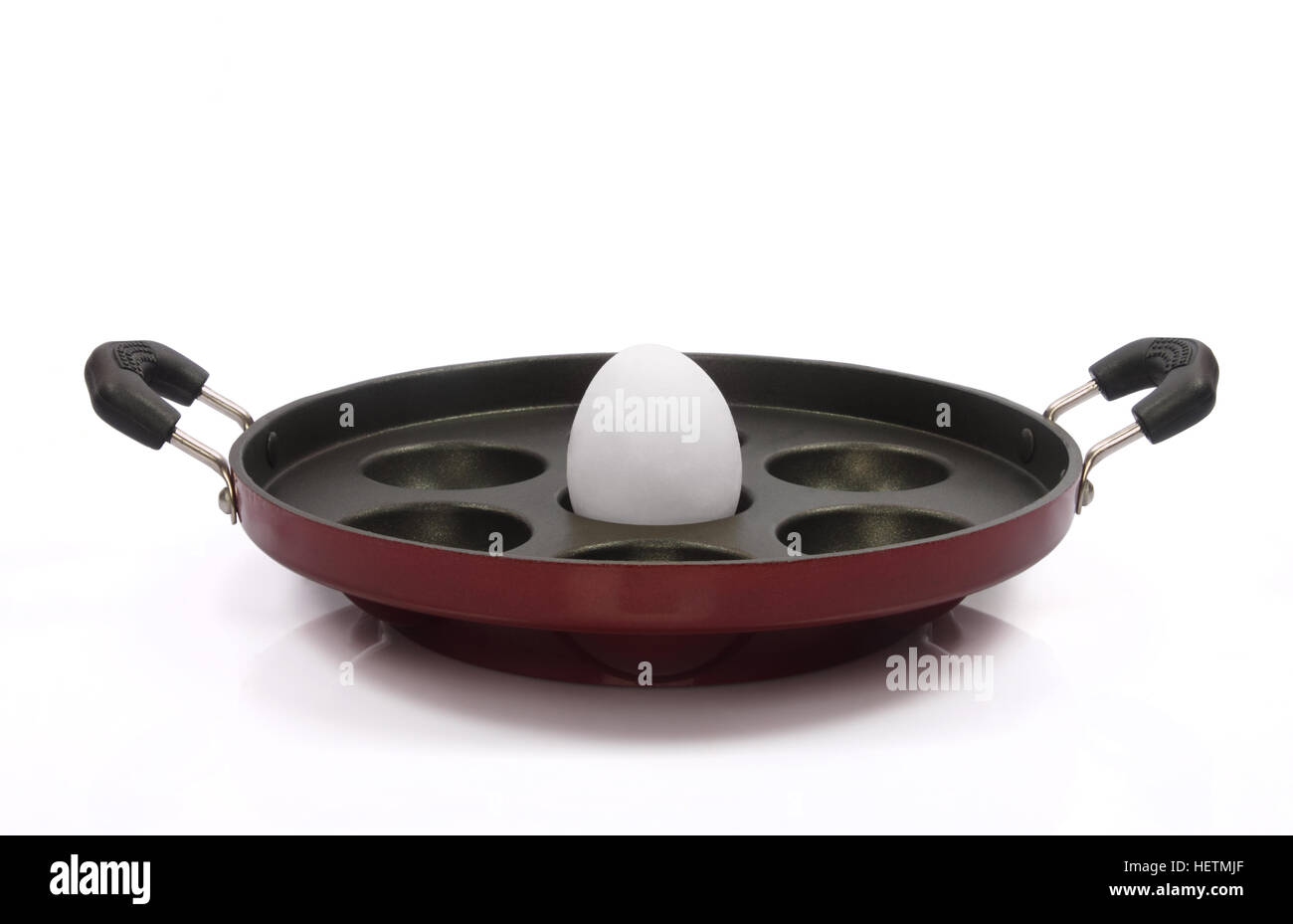 Indian Tawa with Egg Isolated on White Stock Photo