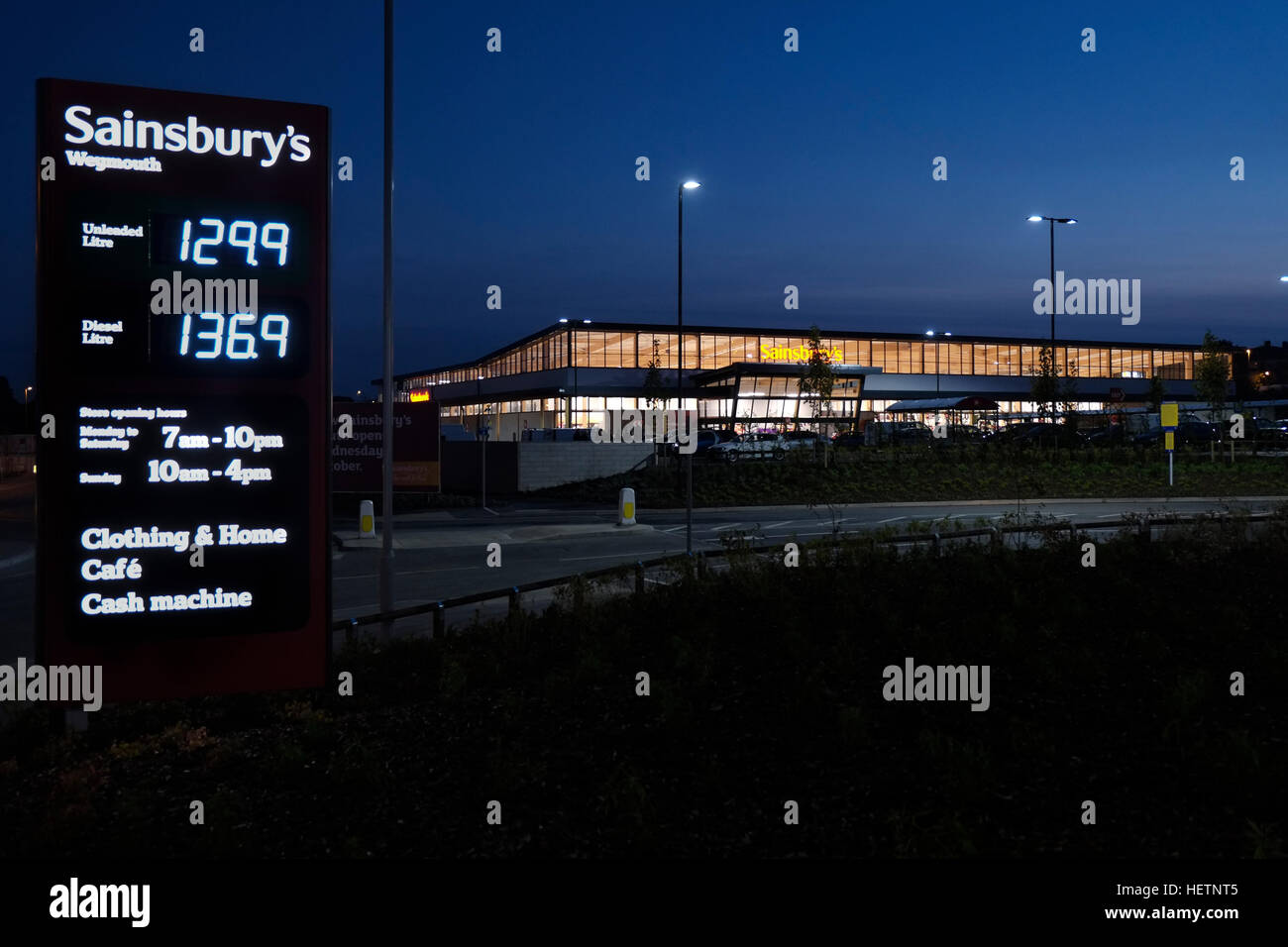 Sainsbury's Weymouth Superstore Stock Photo