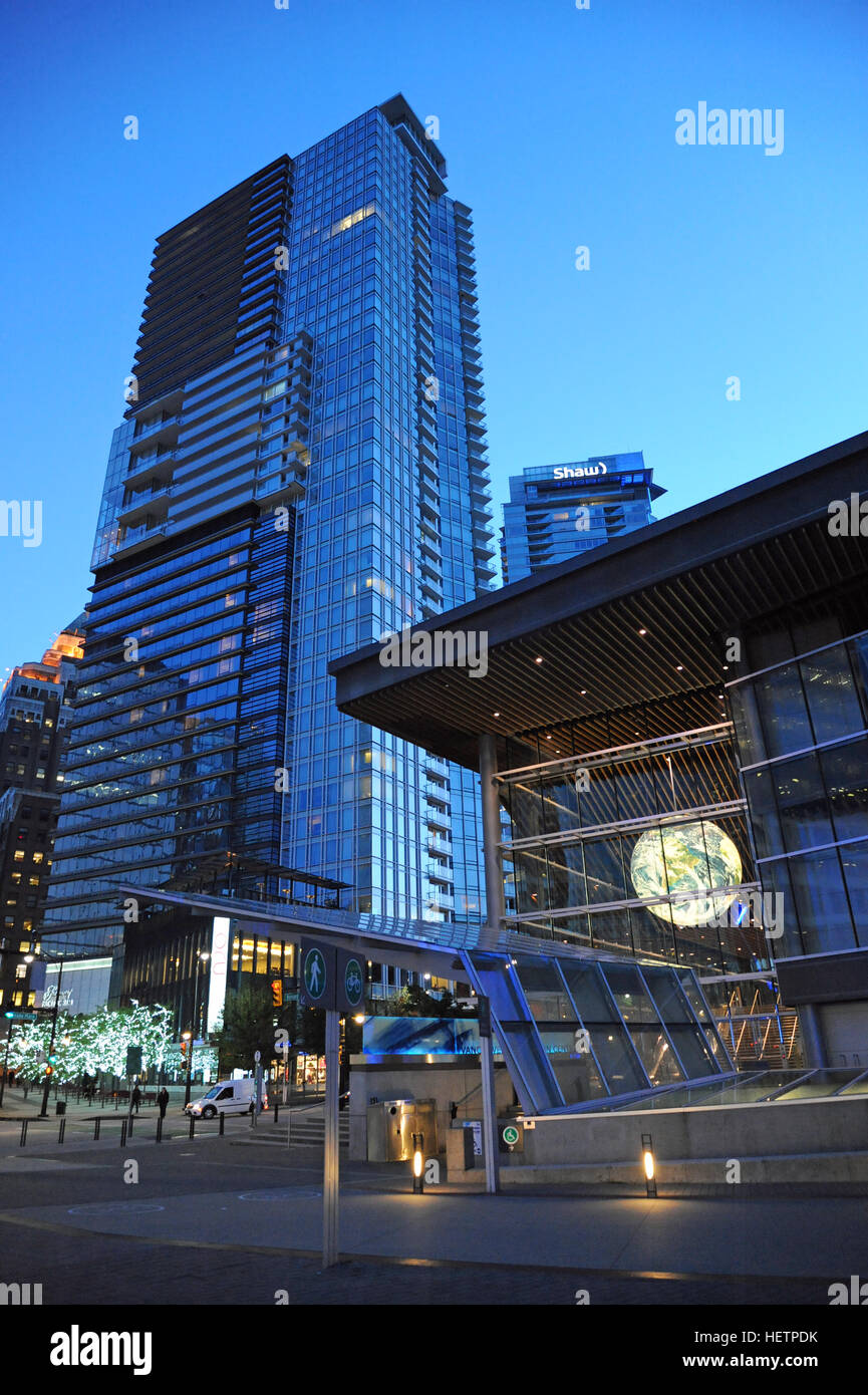 Vancouver Convention Centre, Burrard Street, Vancouver, BC, Canada Stock Photo