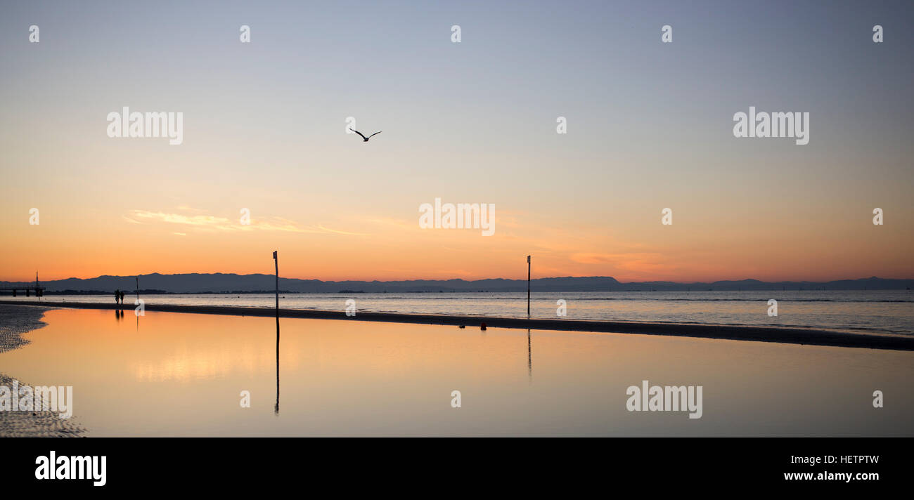 Calm sea. Early morning Stock Photo