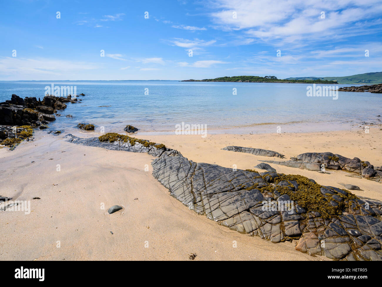 Knockbrex beach, Solway Firth, Dumfries & Galloway, Scotland Stock Photo